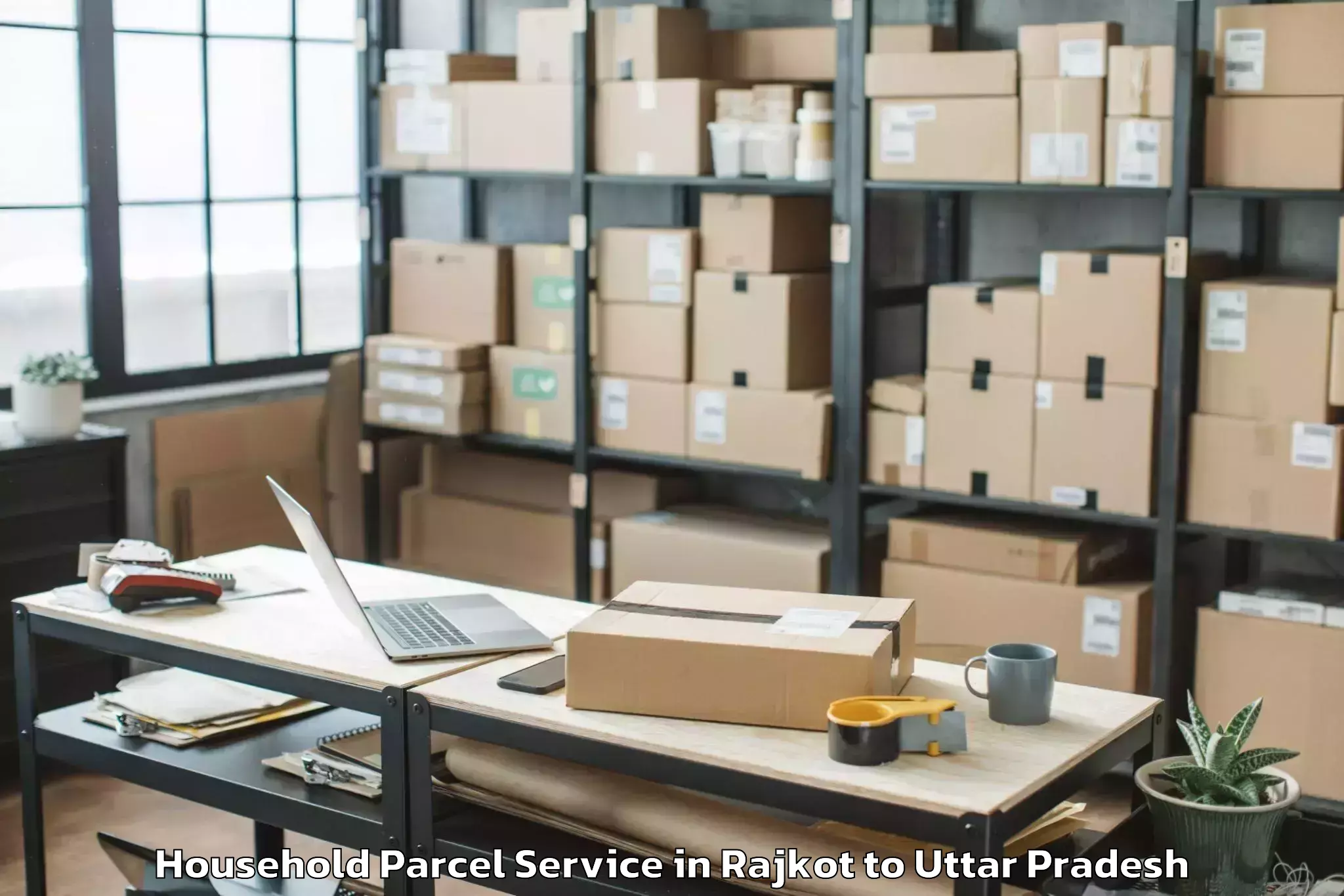 Book Rajkot to Varanasi Airport Vns Household Parcel Online